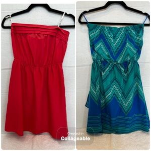 Bundle of 2 strapless dresses